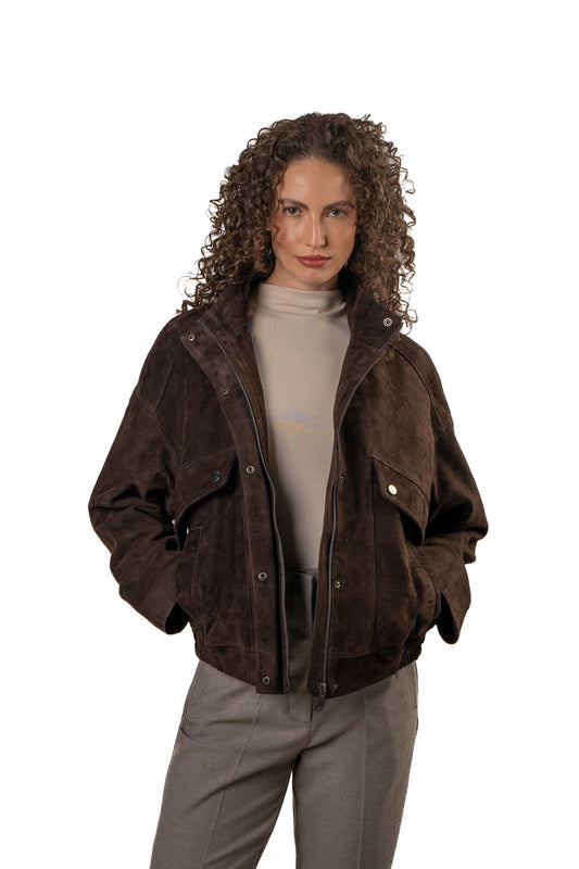 SUSI- Γυναικείο Καφέ Καστόρ Μπουφάν