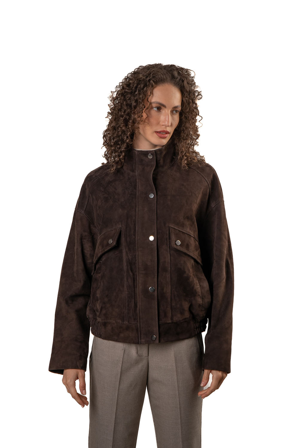 SUSI-Women's Brown Suede Jacket