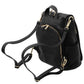Black  Soft leather backpack TL142138