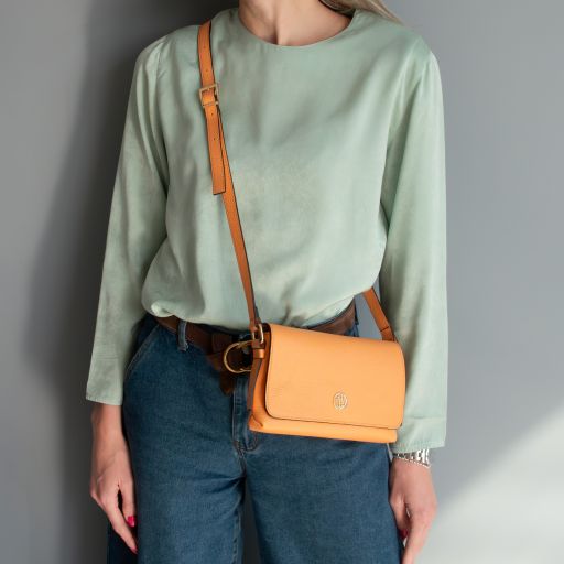 Women's Pebbled Leather Crossbody Bag