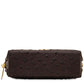 Vera Leather toiletry case in ostrich-print leather