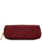 Vera Leather toiletry case in ostrich-print leather