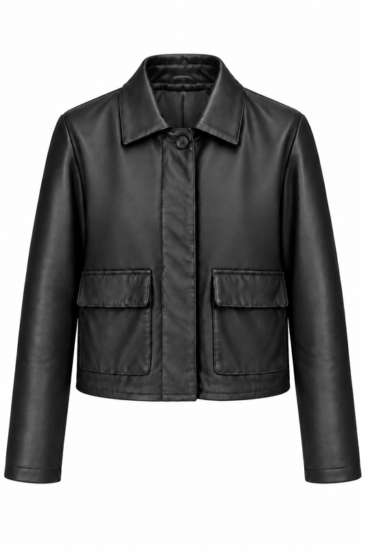 VALIA - Women's Black Leather Jacket