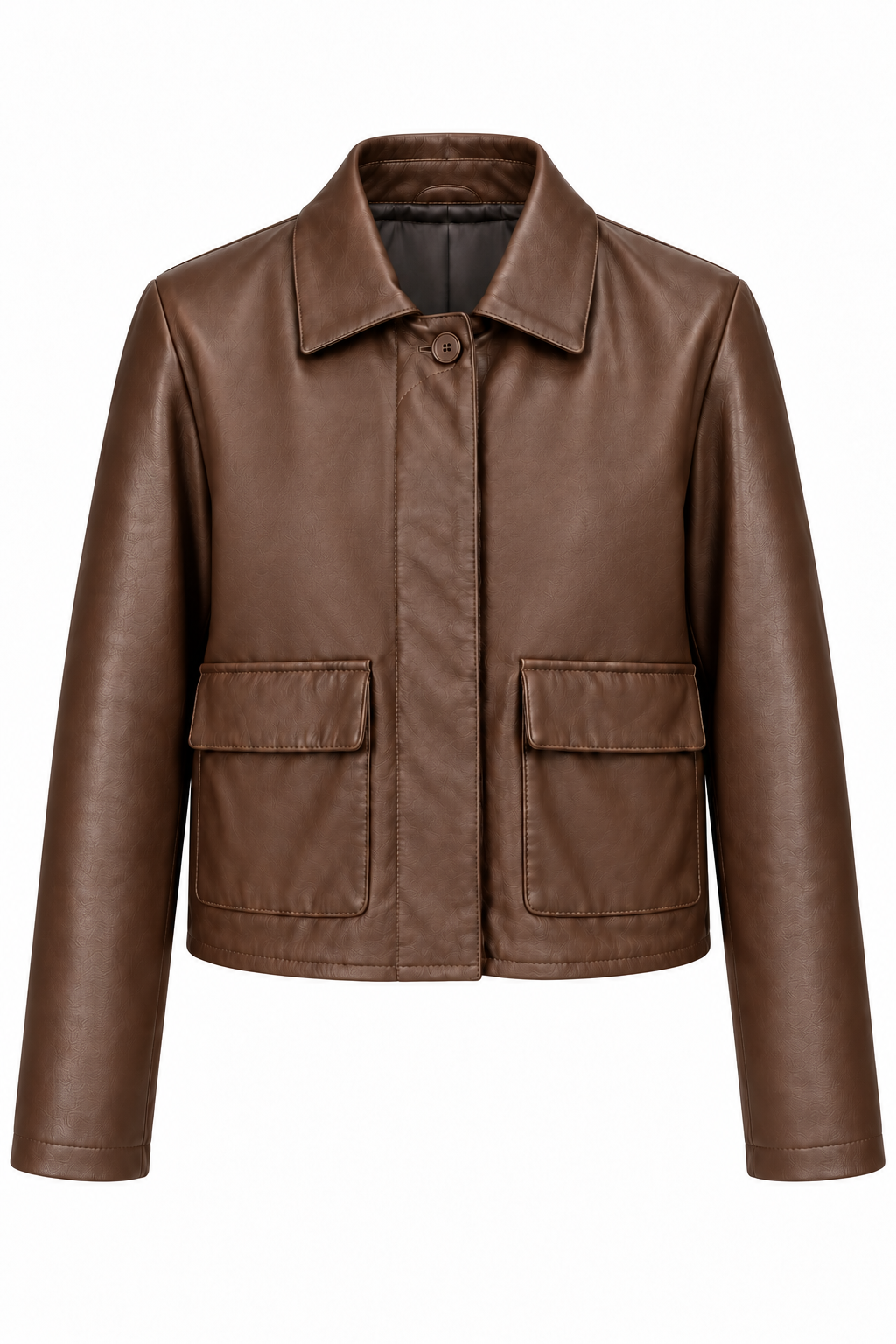 VALIA - Women's Brown Leather Jacket