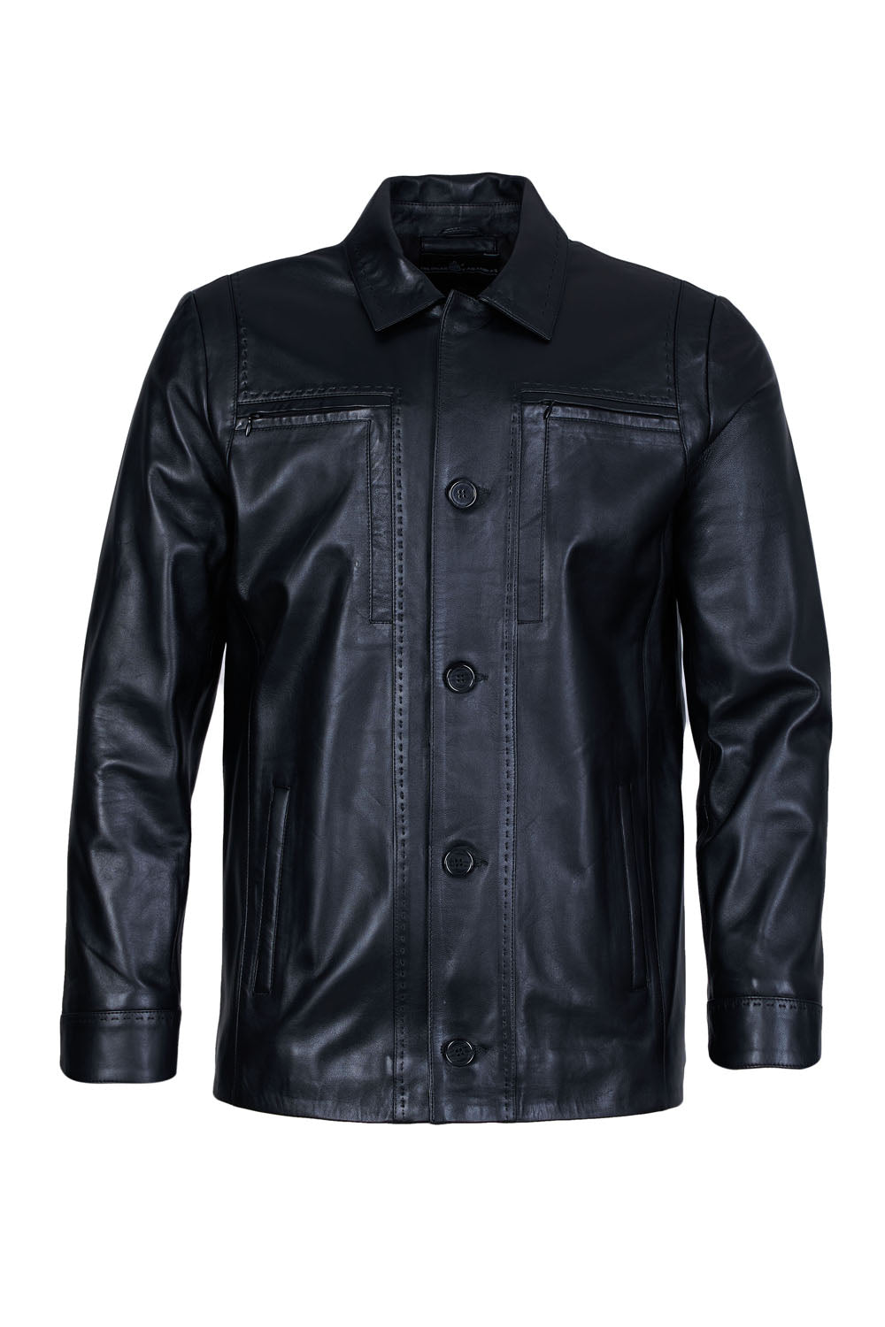 VAUGHN - Men's Long Leather Blazer