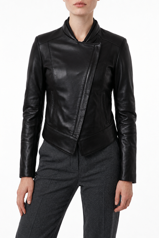 VICKY - Handmade Women's  short Leather  Jacket
