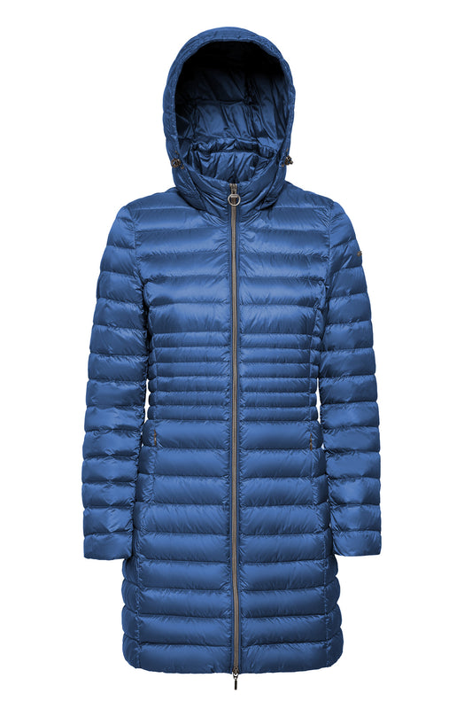 GEOX - JAYSEN - Women's Blue  Real Down Puffed Long Jacket