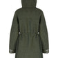 GEOX KLEOPY – Women’s Green Long Boiled Wool Coat