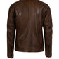 WALTER -Antique Brown Biker Leather Jacket