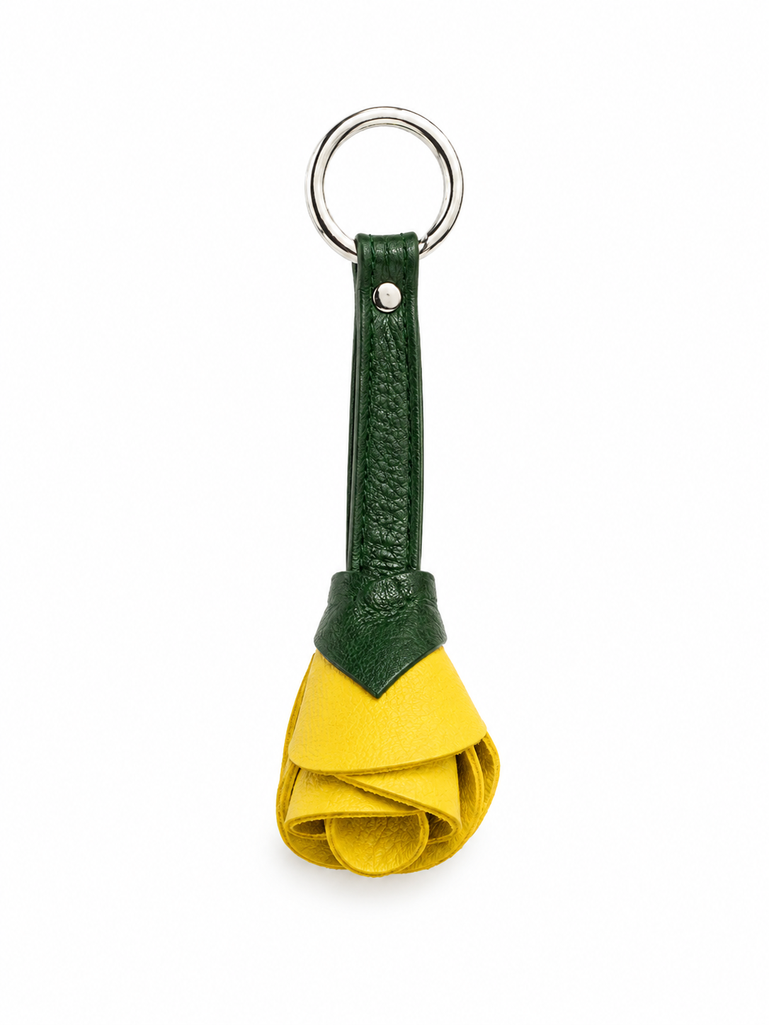 Leather Flower Keyring