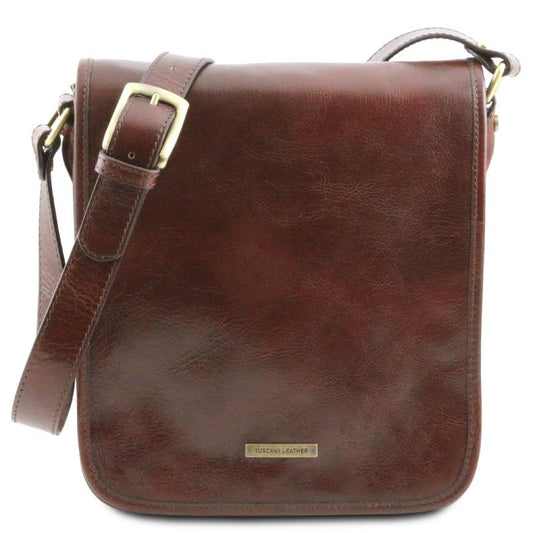 Ανδρικό Τσαντάκι Δερμάτινο Messenger TL141255-Καφέ