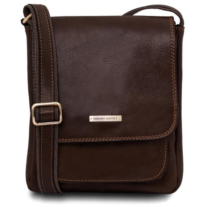 Jimmy - Leather Crossbody bag for men With Front Pocket