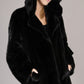 Hooded Blackglama mink fur parka
