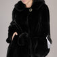 Hooded Blackglama mink fur parka
