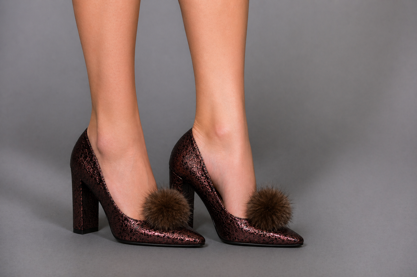 Fur Mink Pompom clips