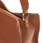 camel Leather Bagwith Braided Details