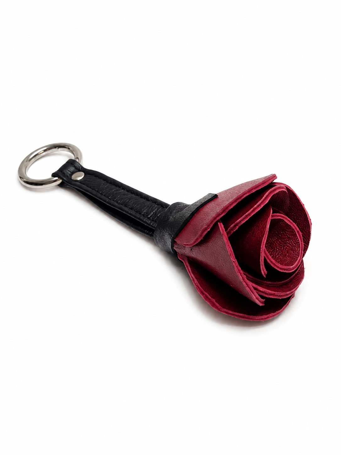 Leather Flower Keyring