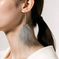 Handmade Fur Tassel Earrings