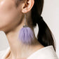 Handmade Fur Tassel Earrings