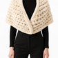Women's Beige Fur Shawl
