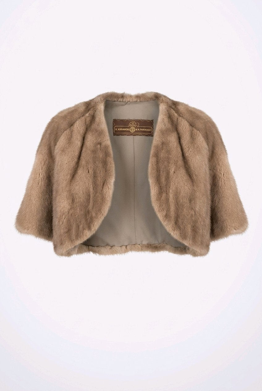 Grey Brown Mink Bolero