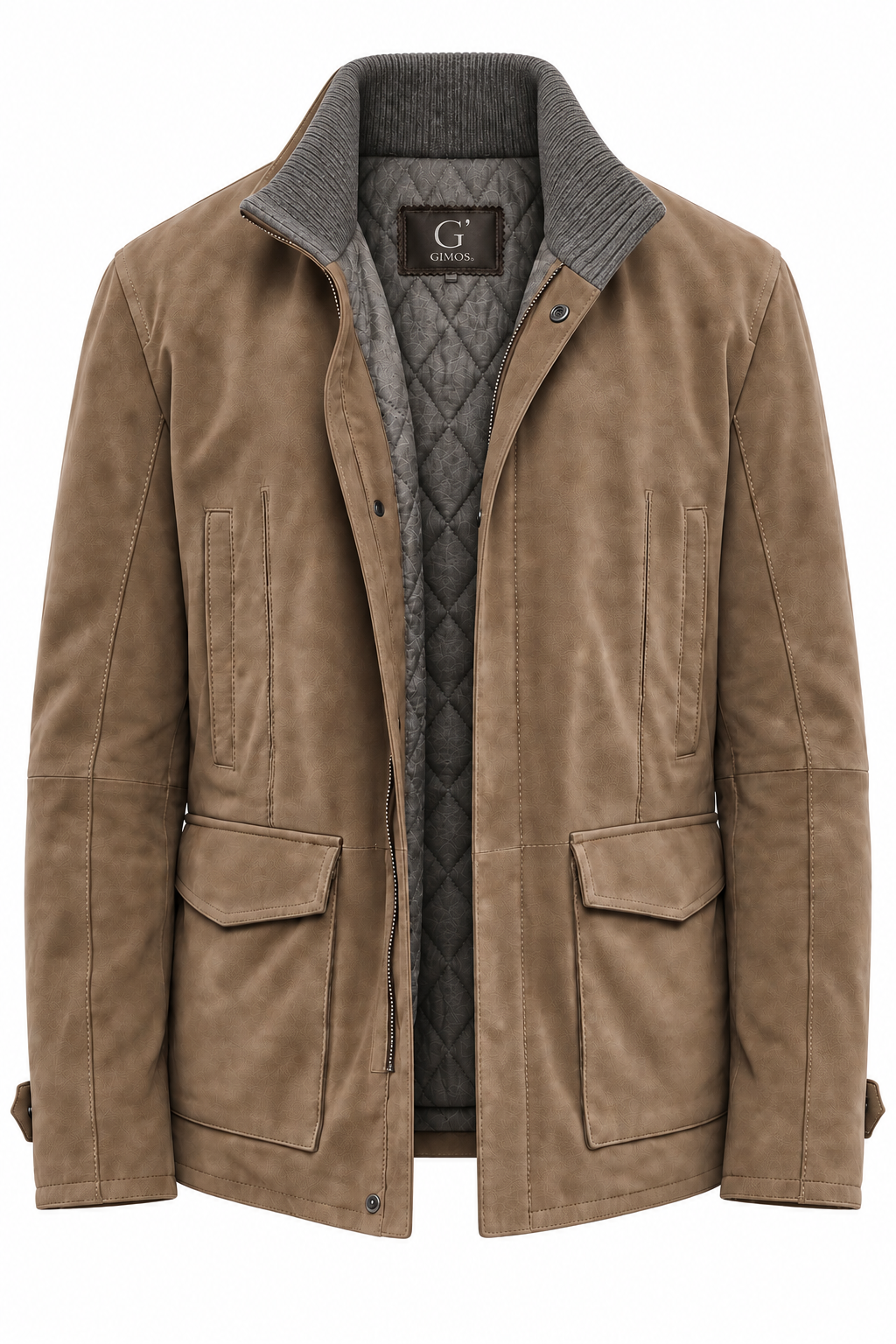 GIMOS - Men's Taupe Nubuck Jacket