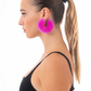 FUR Hoop Earrings . Ηoop Earrings with Wrapped Mink Fur in Many Colors
