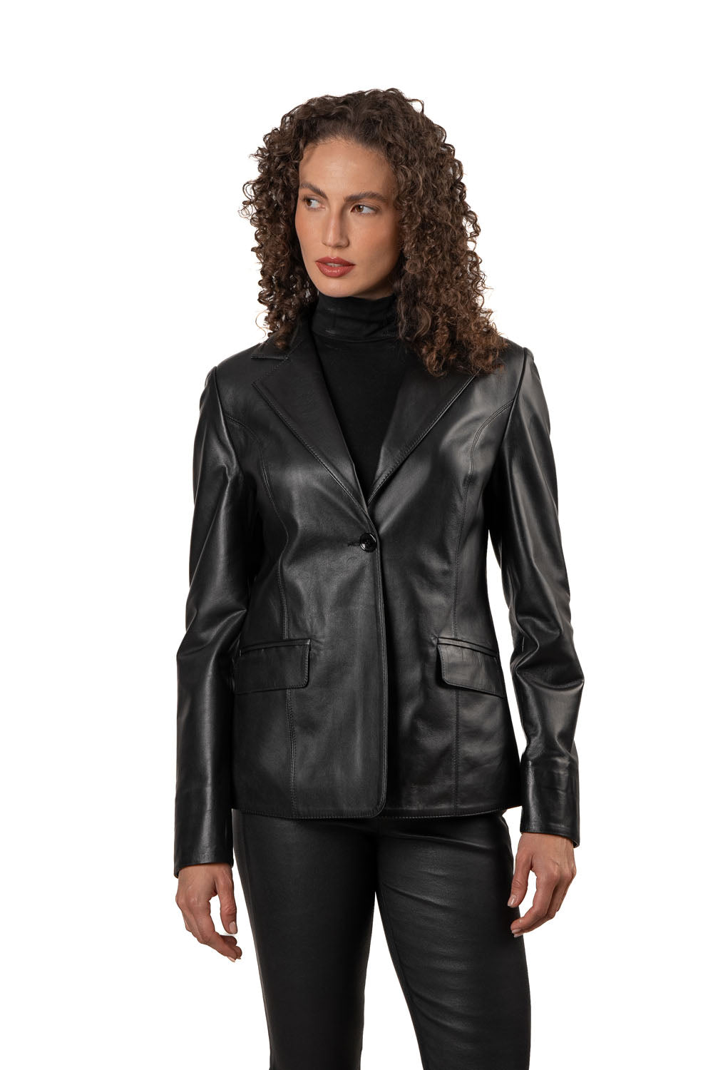 Women's Leather Blazer