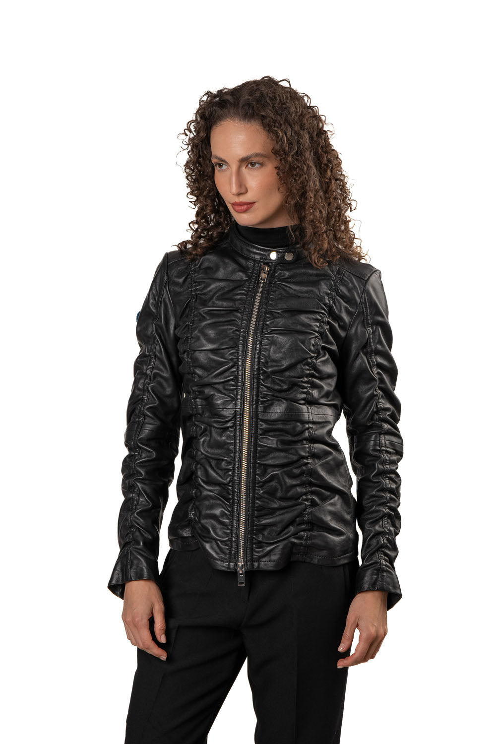 NAEMI-Black Leather Jacket