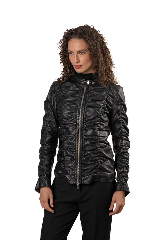NAEMI-Black Leather Jacket