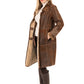 5422 - Women's Brown Sheepskin Coat made in Italy