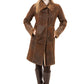 5422 - Women's Brown Sheepskin Coat made in Italy