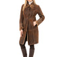 5422 - Women's Brown Sheepskin Coat made in Italy