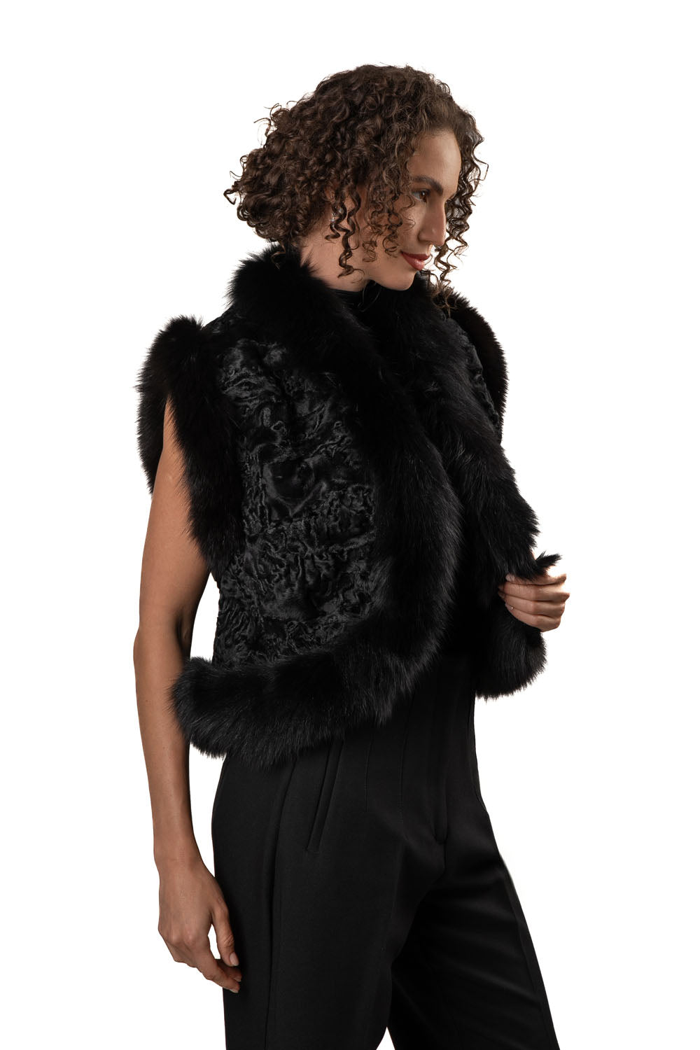 Handamde Women's Short Fur Vset