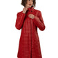 Red Quilted Nappa Leather Coat