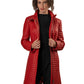 Red Quilted Nappa Leather Coat