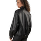 BONA - Women's oversize Bomber Leather Jacket