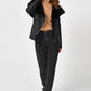 Women's Black Sheepskin Biker Jacket