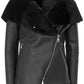 Women's Black Sheepskin Biker Jacket