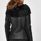 Women's Black Sheepskin Biker Jacket