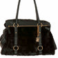 Black Fur and Leather Bag