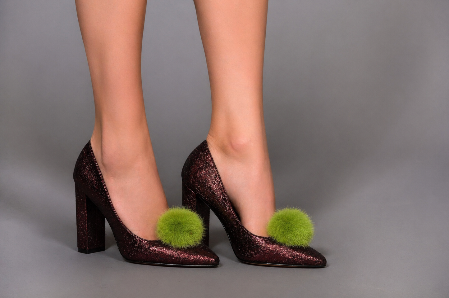 Fur Mink Pompom clips