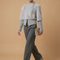 Grey Mink Jacket With Handmade Grey  Knit details.