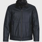 WINTER - Men's Leather Jacket with Sheepskin Collar
