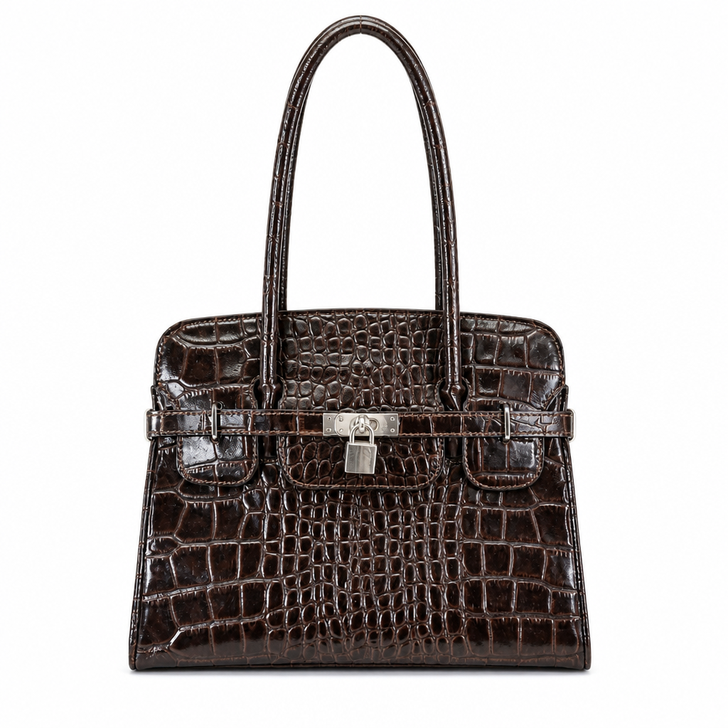 Brown Croco Leather bag