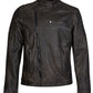 Hooper -  Men's Biker  zstone Leather Jacket
