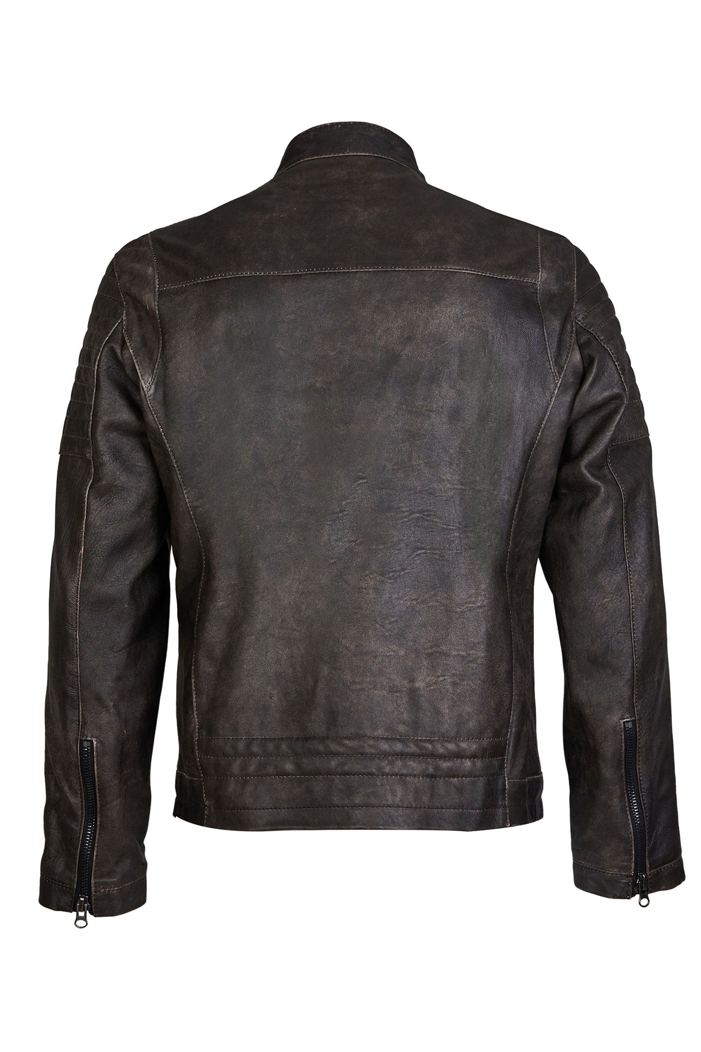 Hooper -  Men's Biker  zstone Leather Jacket