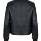 YELE - Women's Short Bomber Leather Jacket
