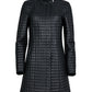 Black Quilted Nappa Leather Coat