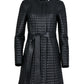 Black Quilted Nappa Leather Coat